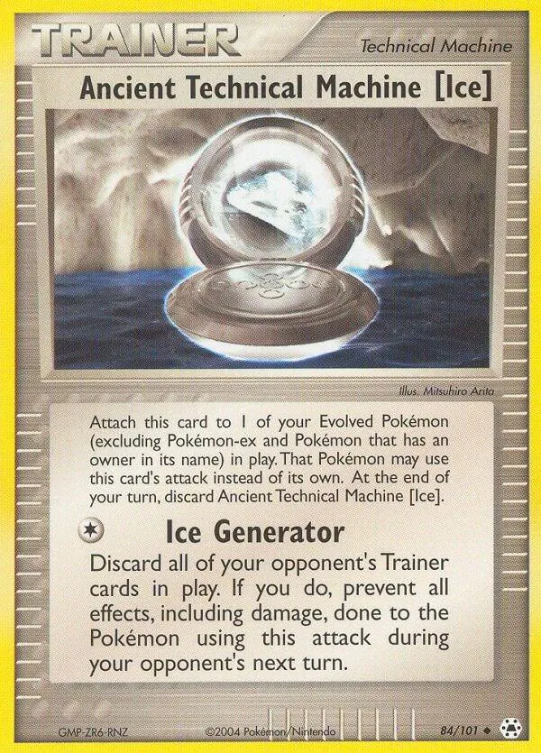 Front of Ancient Technical Machine [Ice] 84, EX Hidden Legends English