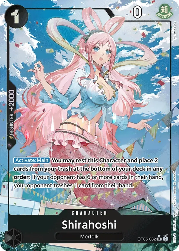 Awakening of the New Era 영어판 Shirahoshi OP05-082 · 패럴렐 3 카드 앞면