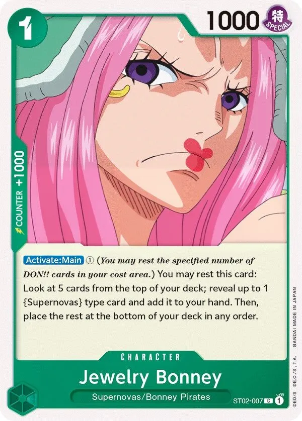 Worst Generation 영어판 Jewelry Bonney ST02-007 카드 앞면