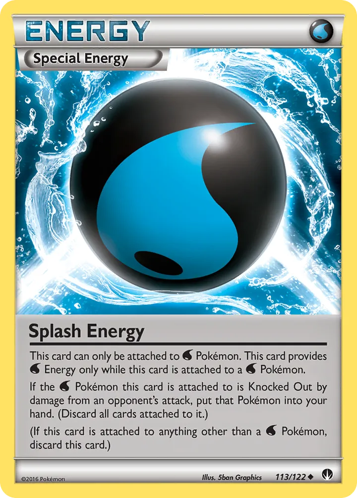 XY—BREAKpoint 영어판 Splash Energy 113 카드 앞면