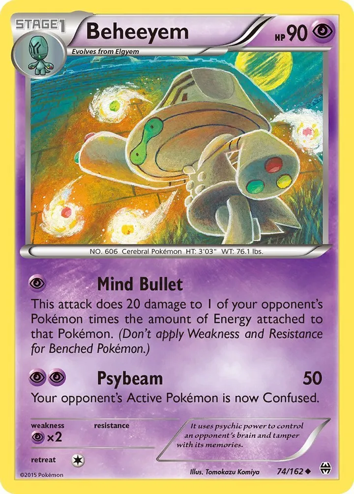XY—BREAKthrough 英語版 Beheeyem 74 カード表面