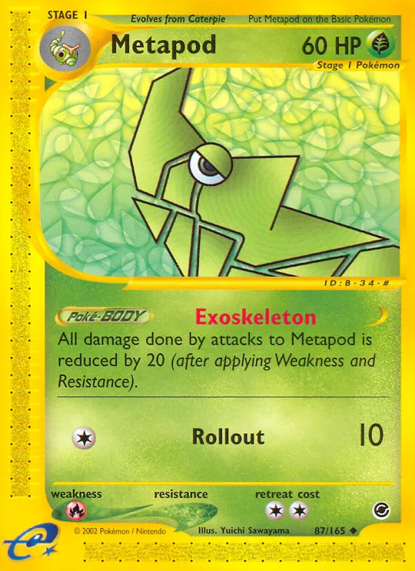Expedition Base Set 영어판 Metapod 87 카드 앞면
