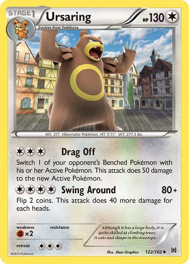 XY—BREAKthrough 英語版 Ursaring 122 カード表面