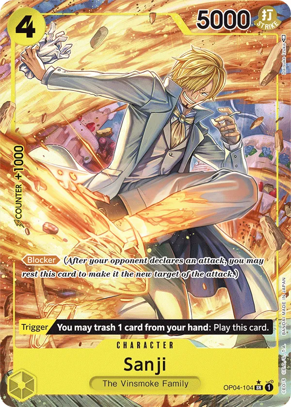 Kingdoms of Intrigue 영어판 Sanji OP04-104 · 패럴렐 카드 앞면