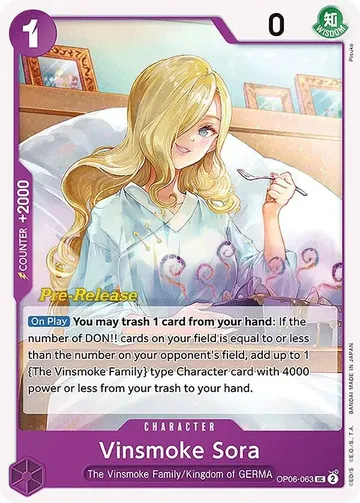 Vinsmoke Sora OP06-063 · Pre-Release $7.95
