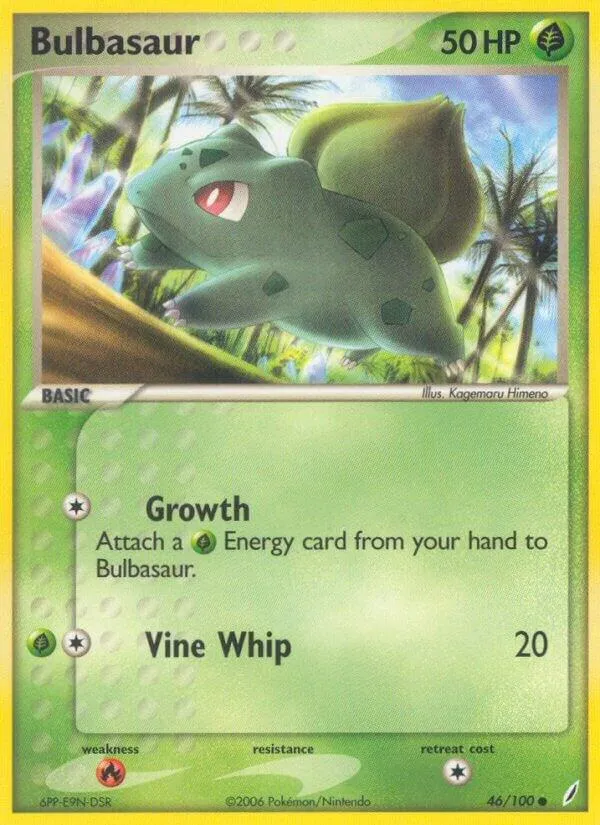 EX Crystal Guardians 英語版 Bulbasaur 46 カード表面