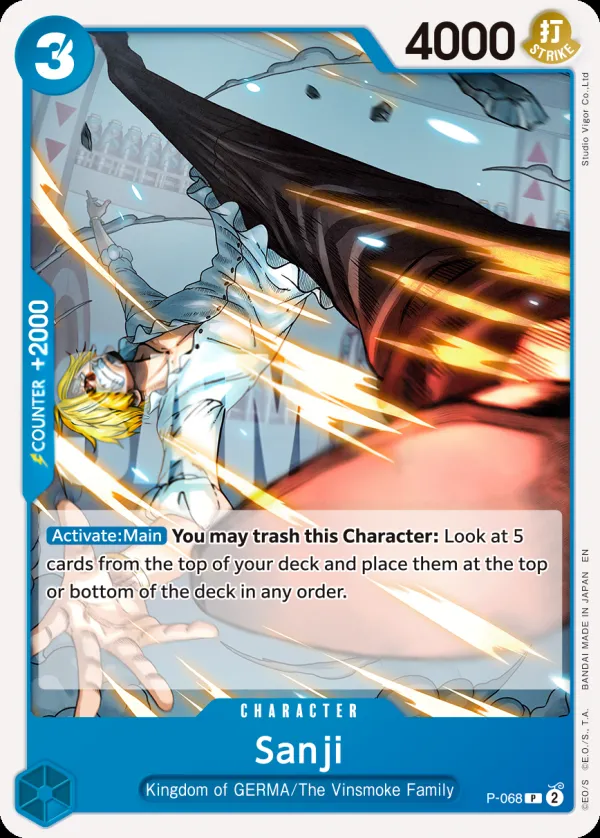 Promotion Cards 英語版 Sanji P-068 · 再録 カード表面