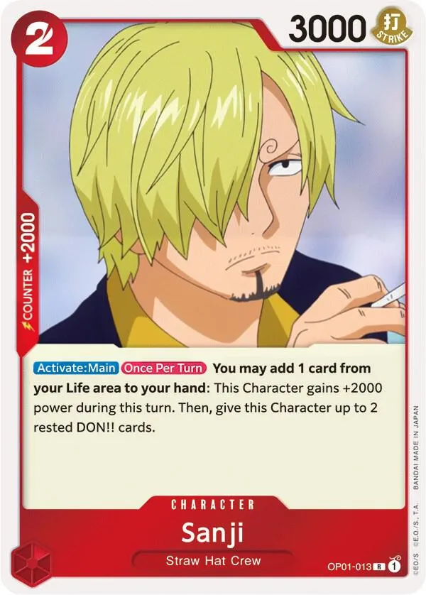 Romance Dawn 영어판 Sanji OP01-013 카드 앞면