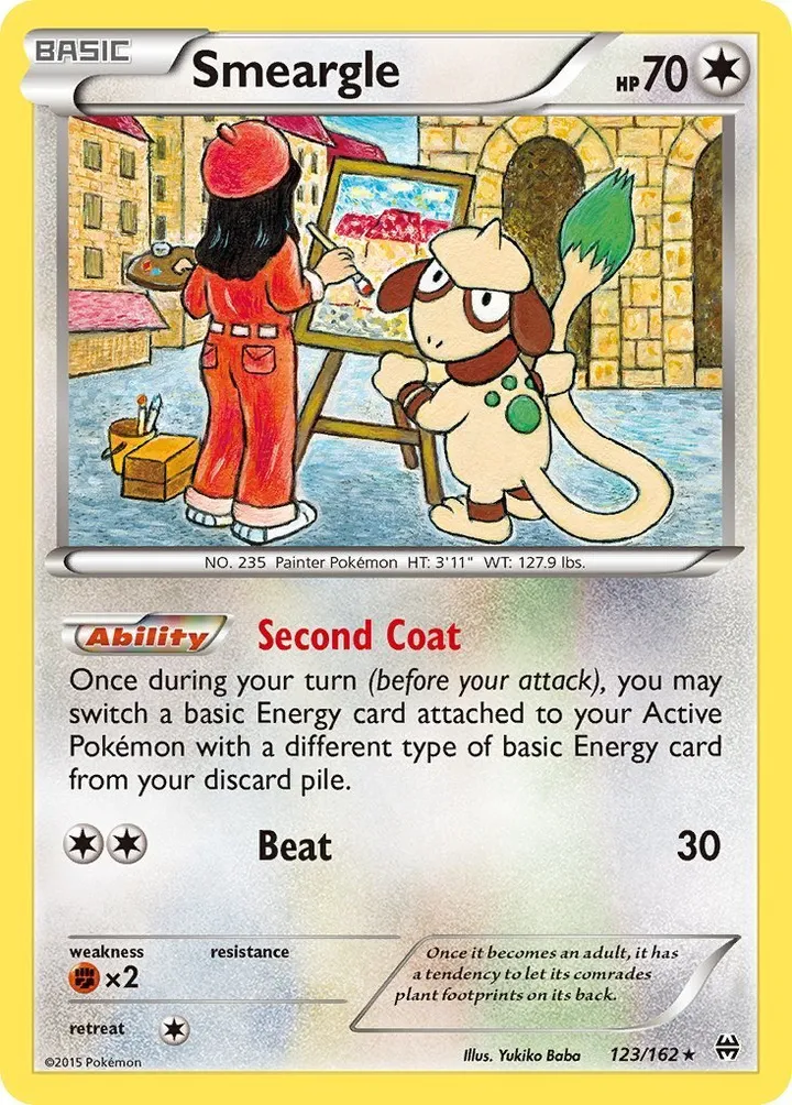 XY—BREAKthrough 英語版 Smeargle 123 カード表面