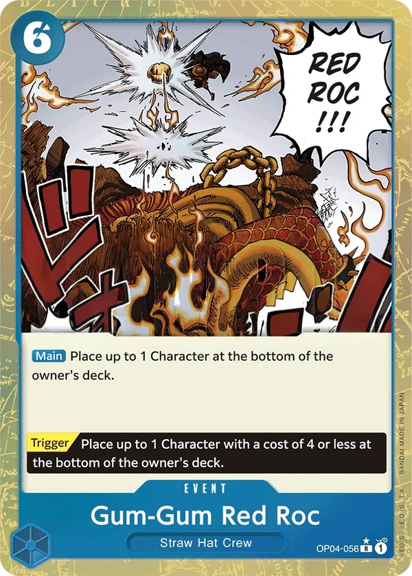 Kingdoms of Intrigue 영어판 Gum-Gum Red Roc OP04-056 · 패럴렐 3 카드 앞면