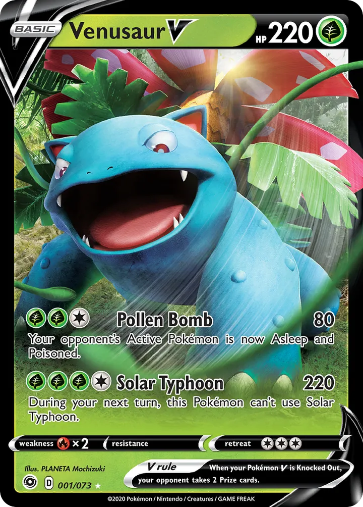Champion's Path 英語版 Venusaur V 1 カード表面