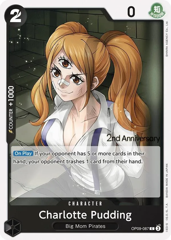 Emperors in the New World 영어판 Charlotte Pudding OP09-087 · 기념 대회 카드 앞면