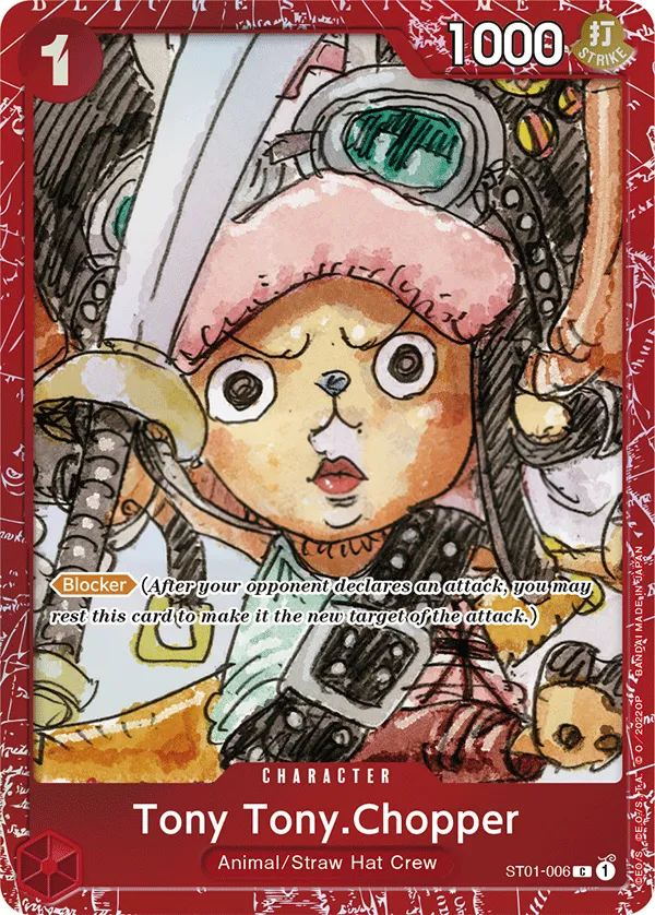 Straw Hat Crew 영어판 Tony Tony.Chopper ST01-006 · 패럴렐 카드 앞면