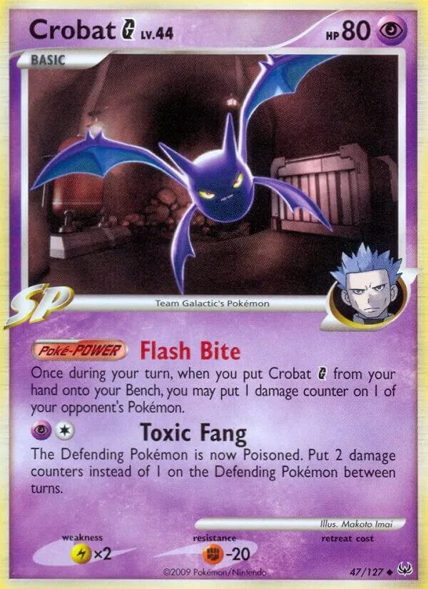 Platinum 영어판 Crobat G 47 카드 앞면