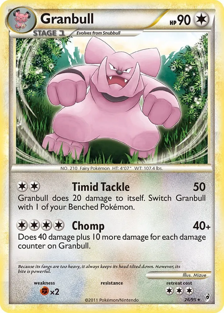Pokémon TCG: Call of Legends 英語版 Granbull 26 カード表面