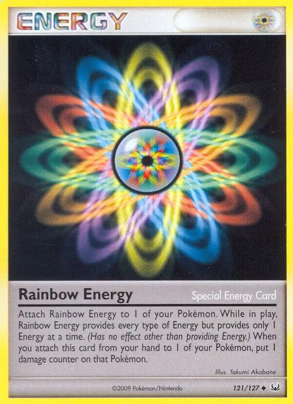 Platinum 영어판 Rainbow Energy 121 카드 앞면