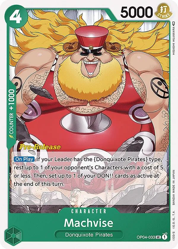 Front of Machvise OP04-033 · Pre-Release, Kingdoms of Intrigue English