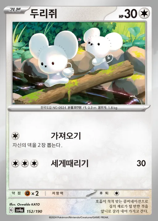Front of 두리쥐 152, 샤이니트레저 ex Korean