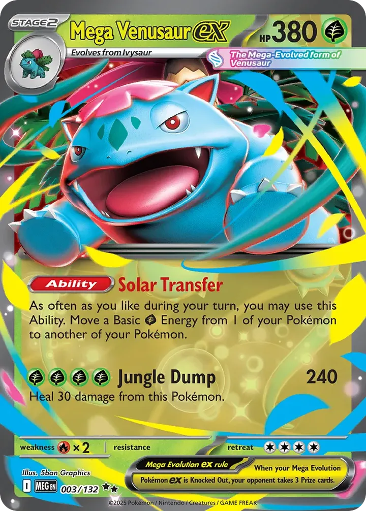 Mega Evolution 英語版 Mega Venusaur ex 3 カード表面