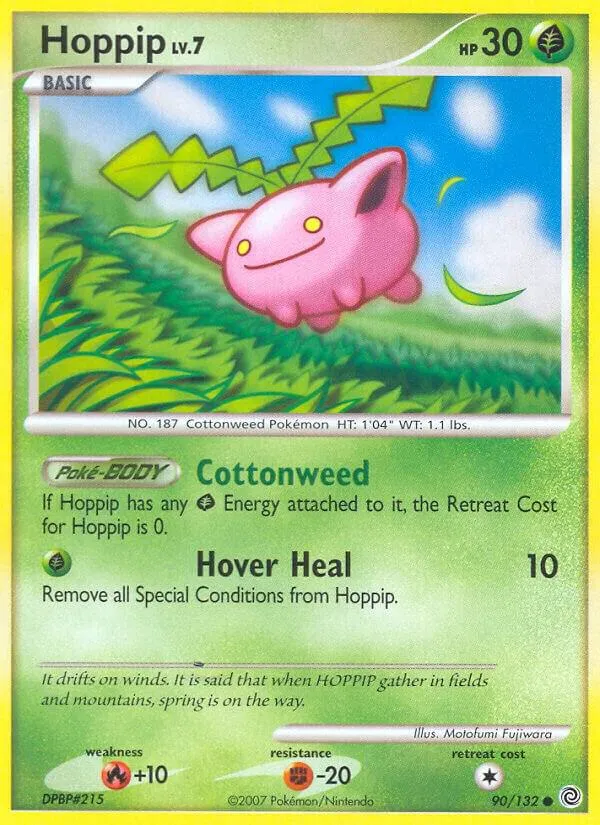 Diamond & Pearl—Secret Wonders 영어판 Hoppip 90 카드 앞면