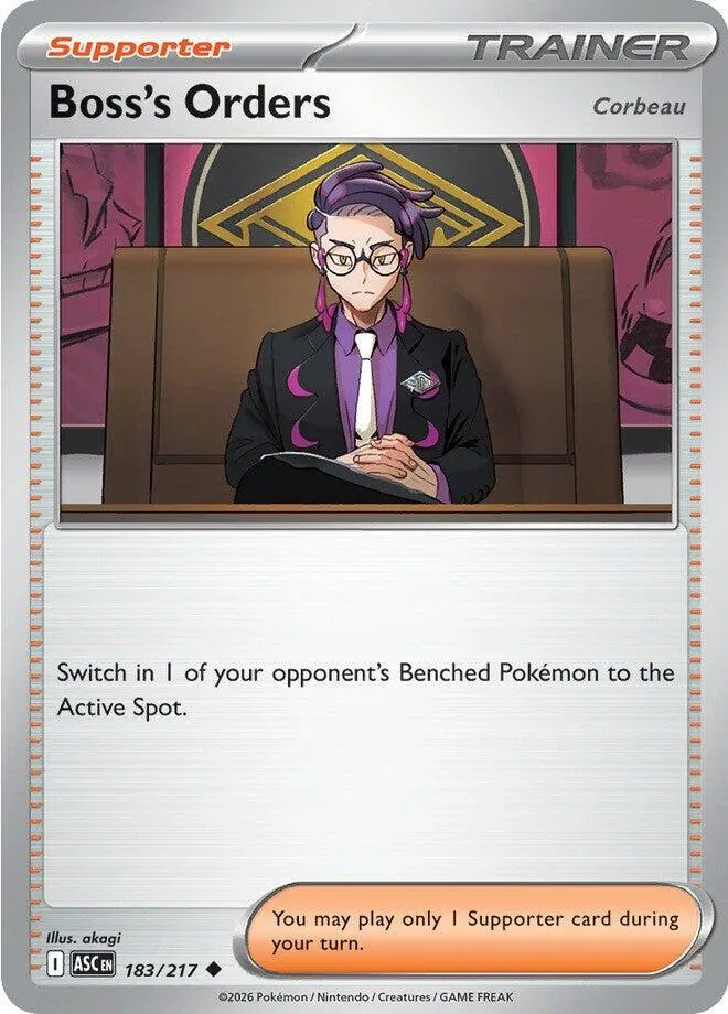 Mega Evolution—Ascended Heroes 英語版 Boss's Orders [Corbeau] 183 カード表面