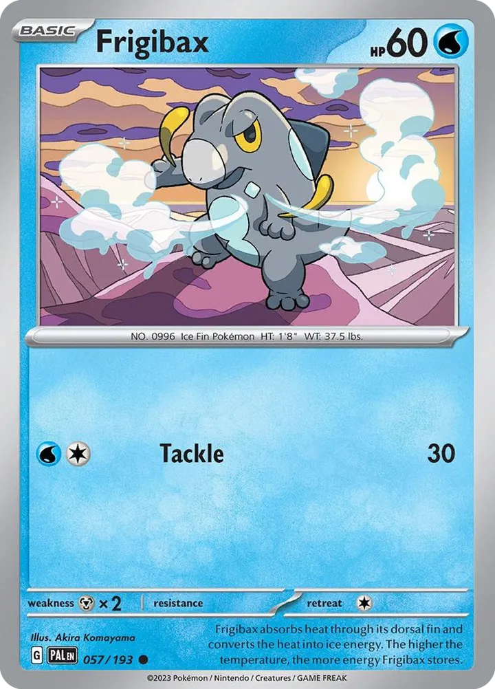 Scarlet & Violet—Paldea Evolved 영어판 Frigibax 57 카드 앞면