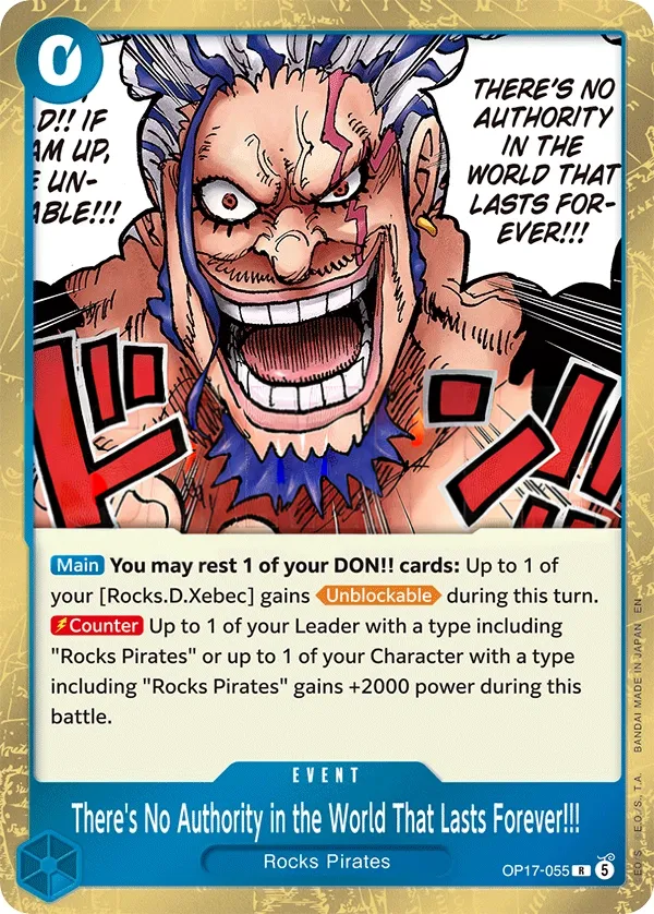 The World's Strongest Warriors 英語版 There's No Authority in the World That Lasts Forever!!! OP17-055 カード表面