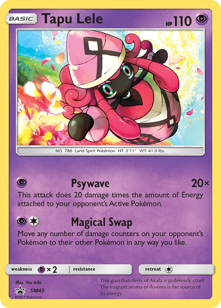 SM Black Star Promos 영어판 Tapu Lele SM45 카드 앞면