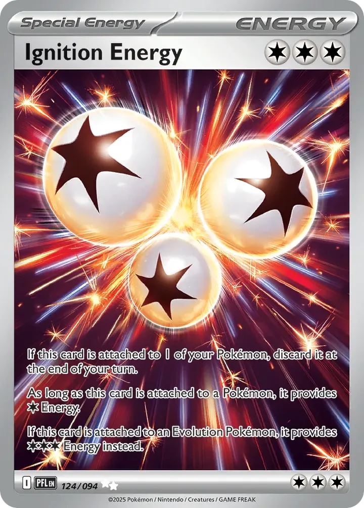 Mega Evolution—Phantasmal Flames 영어판 Ignition Energy 124 카드 앞면