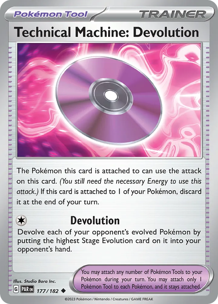 Scarlet & Violet—Paradox Rift 영어판 Technical Machine: Devolution 177 카드 앞면