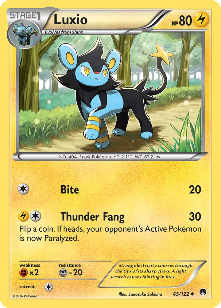XY—BREAKpoint 英語版 Luxio 45 カード表面