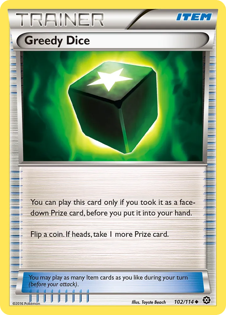XY—Steam Siege 英語版 Greedy Dice 102 カード表面
