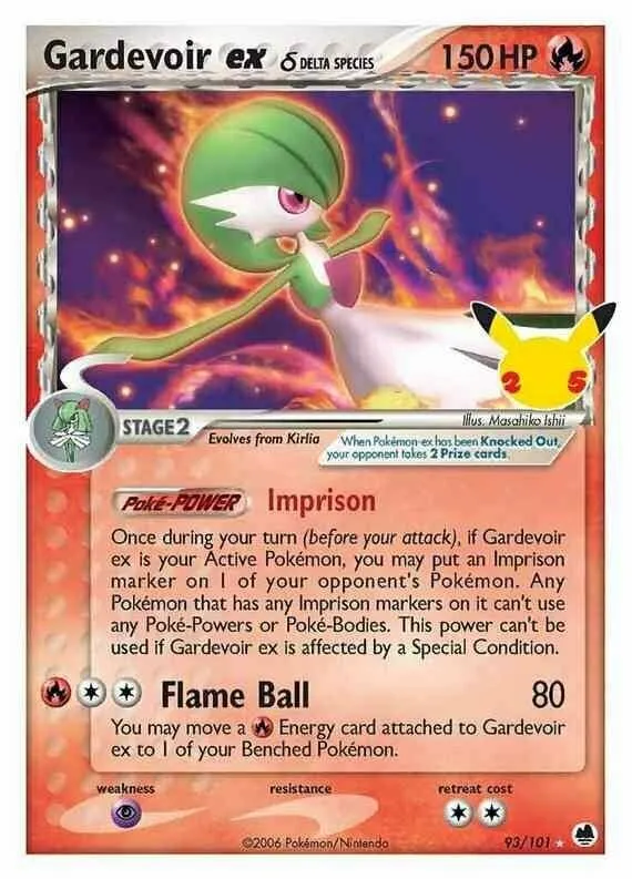 Celebrations 英語版 Gardevoir ex δ Delta Species 93-101 カード表面