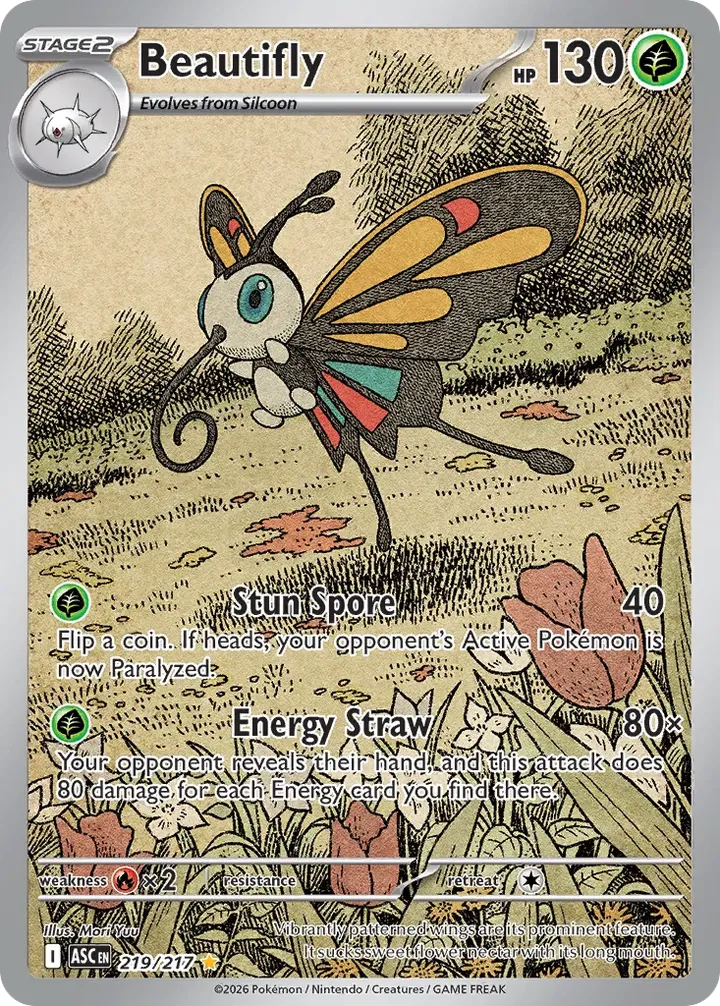 Mega Evolution—Ascended Heroes 英語版 Beautifly 219 カード表面