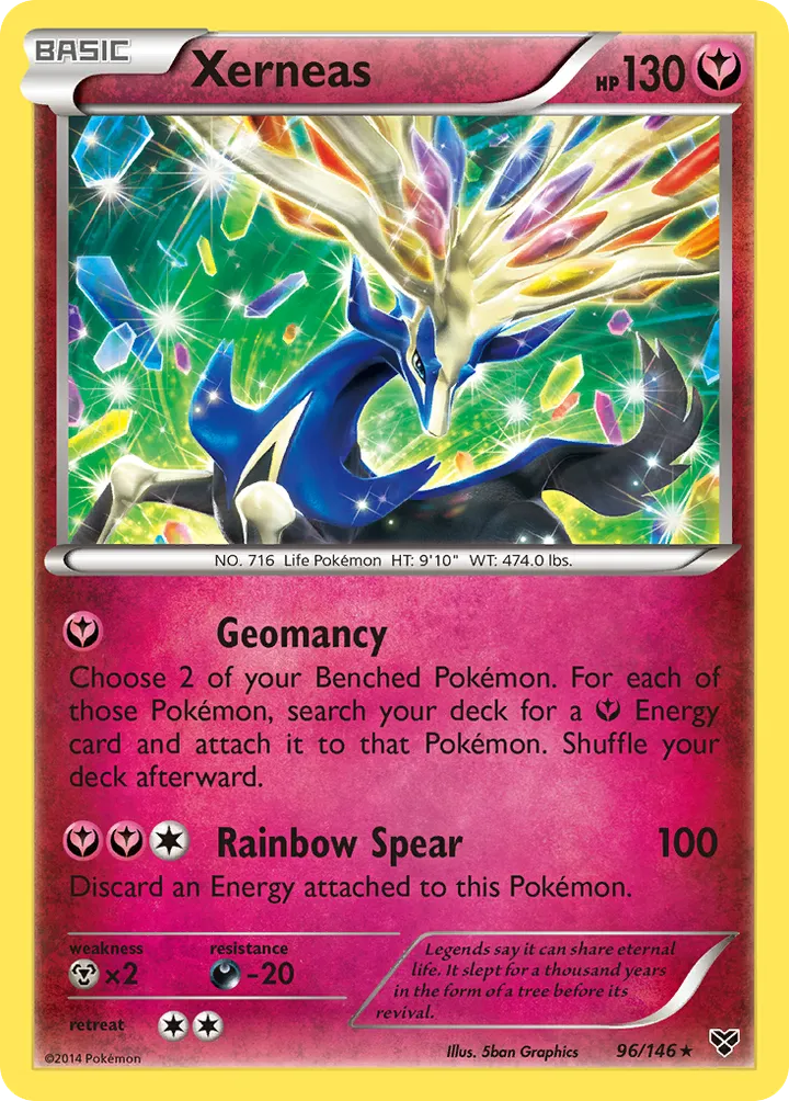 XY 英語版 Xerneas 96 カード表面