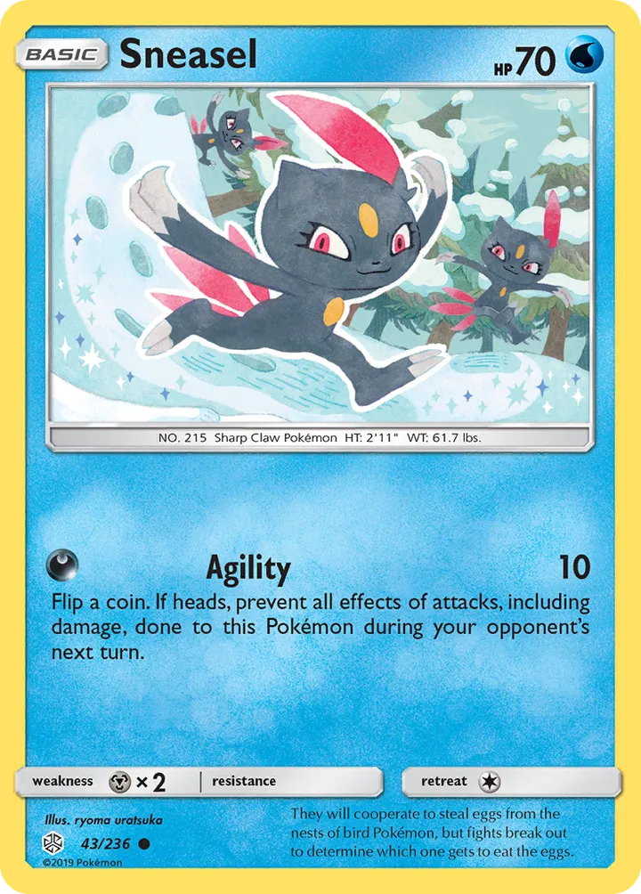 Sun & Moon—Cosmic Eclipse 英語版 Sneasel 43 カード表面