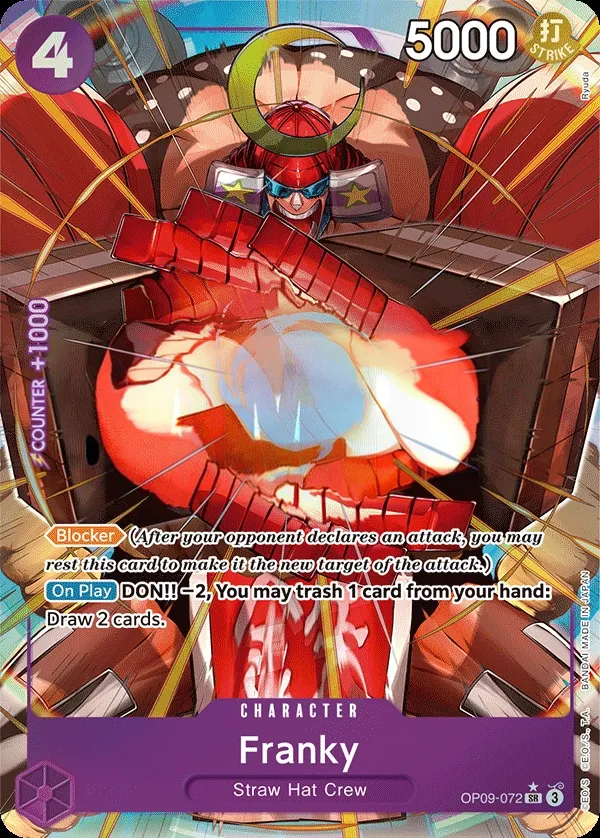 Emperors in the New World 영어판 Franky OP09-072 · 패럴렐 카드 앞면