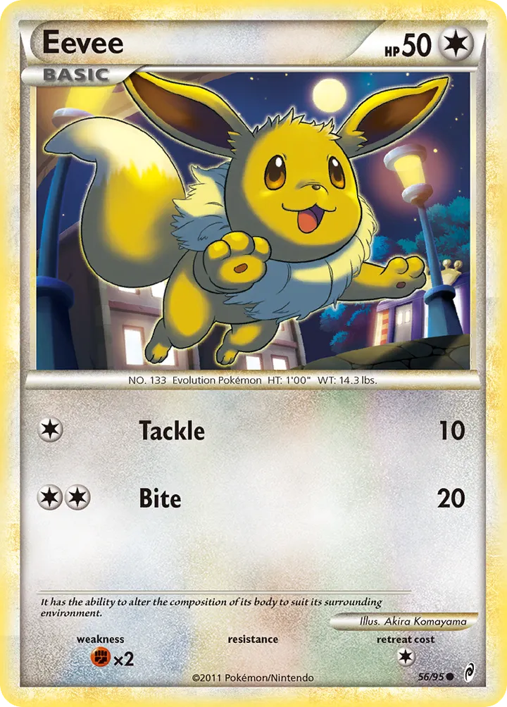 Pokémon TCG: Call of Legends 영어판 Eevee 56 카드 앞면