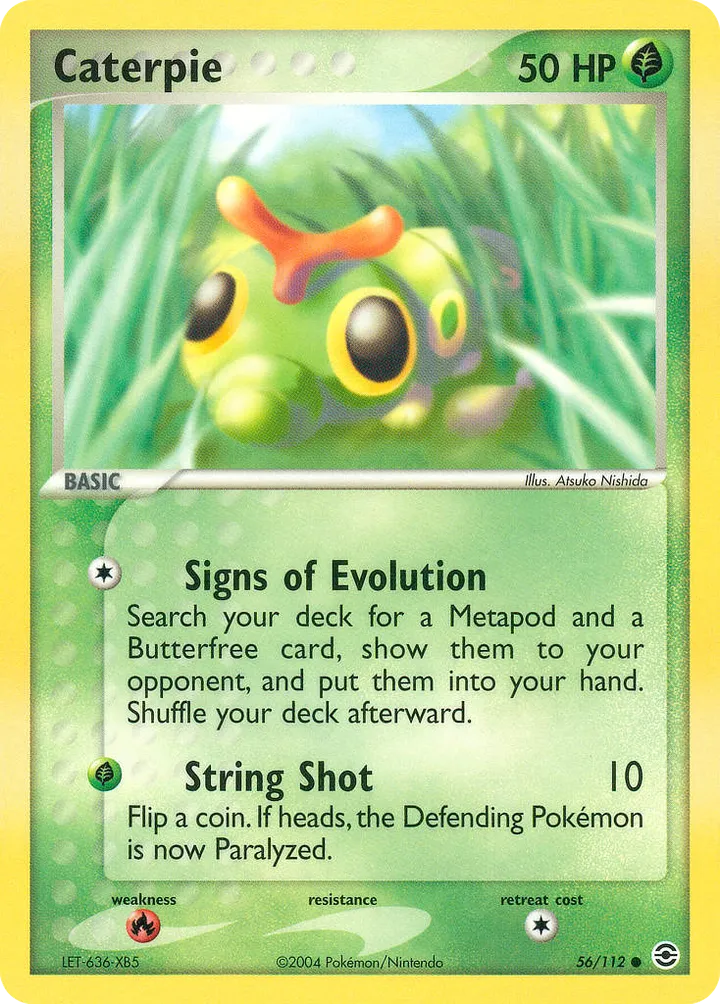 EX FireRed & LeafGreen 英語版 Caterpie 56 カード表面