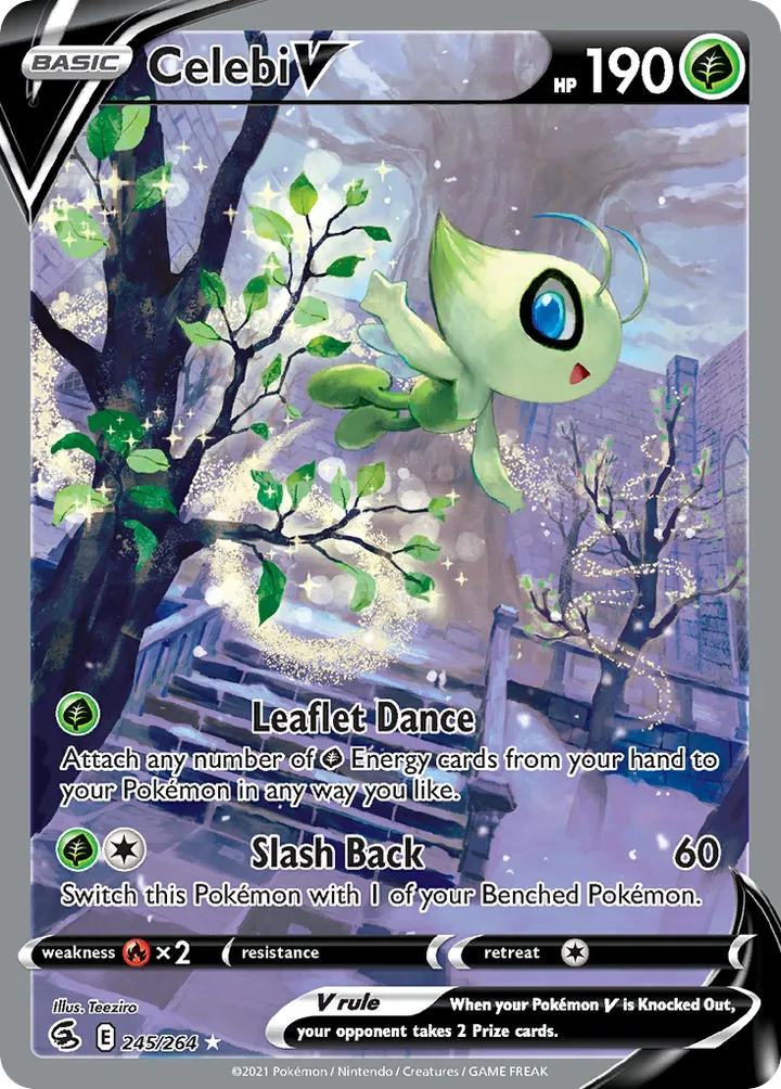 Sword & Shield—Fusion Strike 英語版 Celebi V 245 カード表面
