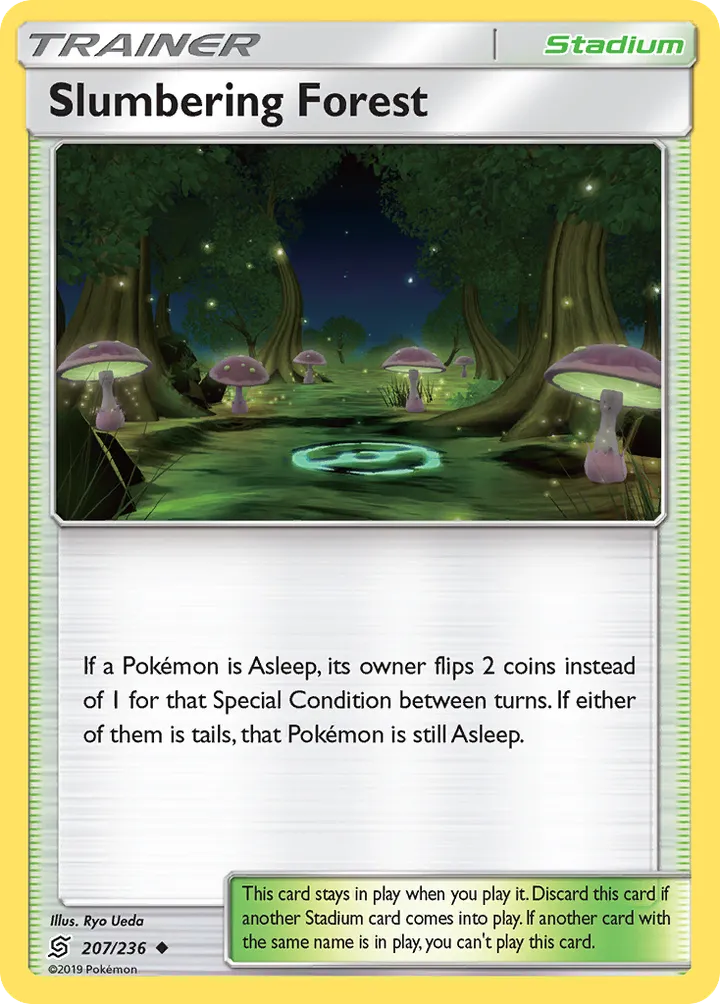 Sun & Moon—Unified Minds 英語版 Slumbering Forest 207 カード表面