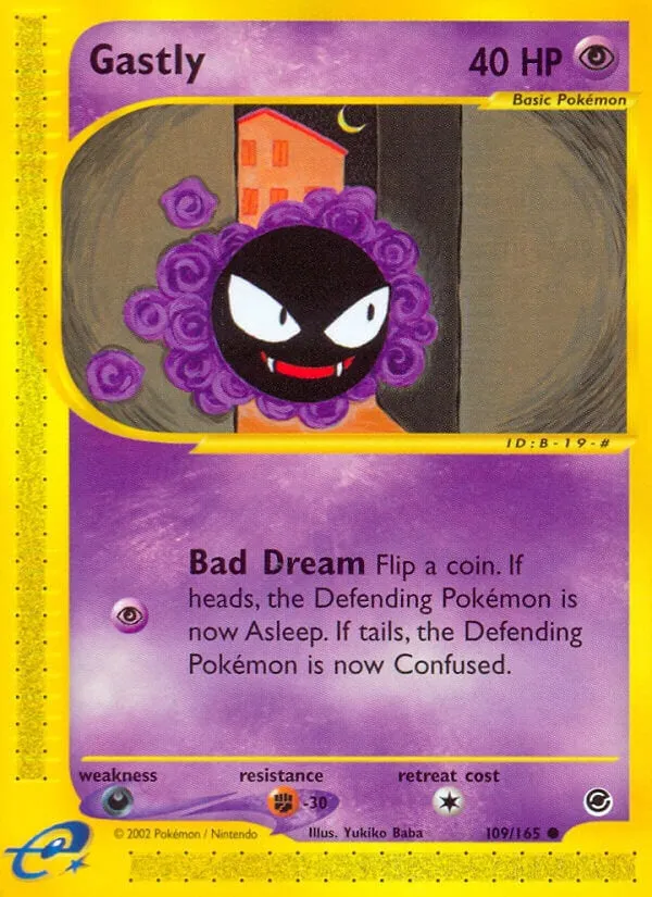 Expedition Base Set 英語版 Gastly 109 カード表面