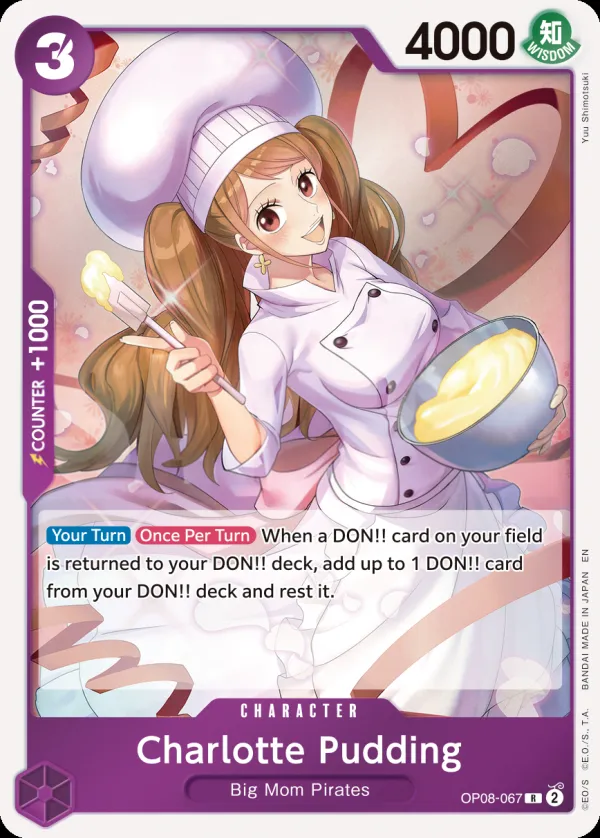 Two Legends 英語版 Charlotte Pudding OP08-067 · 再録 カード表面