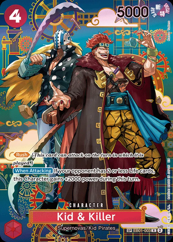 Memorial Collection 영어판 Kid & Killer EB01-003 · 패럴렐 5 카드 앞면