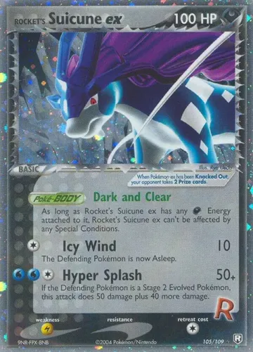Rocket's Suicune ex 105 $300.00