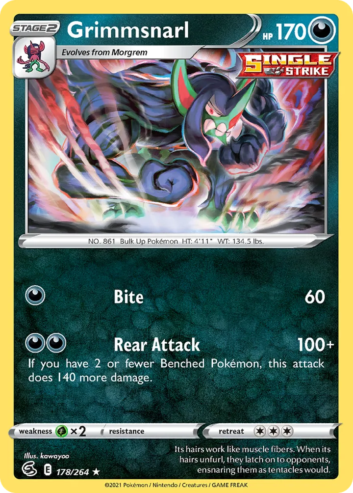 Sword & Shield—Fusion Strike 영어판 Grimmsnarl 178 카드 앞면