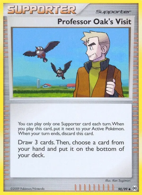Platinum—Arceus 英語版 Professor Oak's Visit 90 カード表面