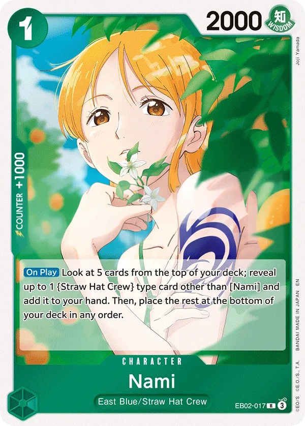 Anime 25th Collection 영어판 Nami EB02-017 카드 앞면