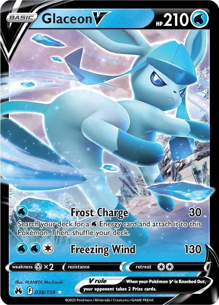 Crown Zenith 英語版 Glaceon V 38 カード表面