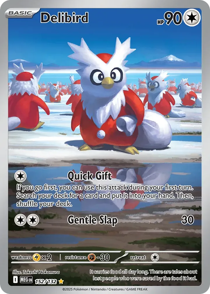 Mega Evolution 英語版 Delibird 152 カード表面